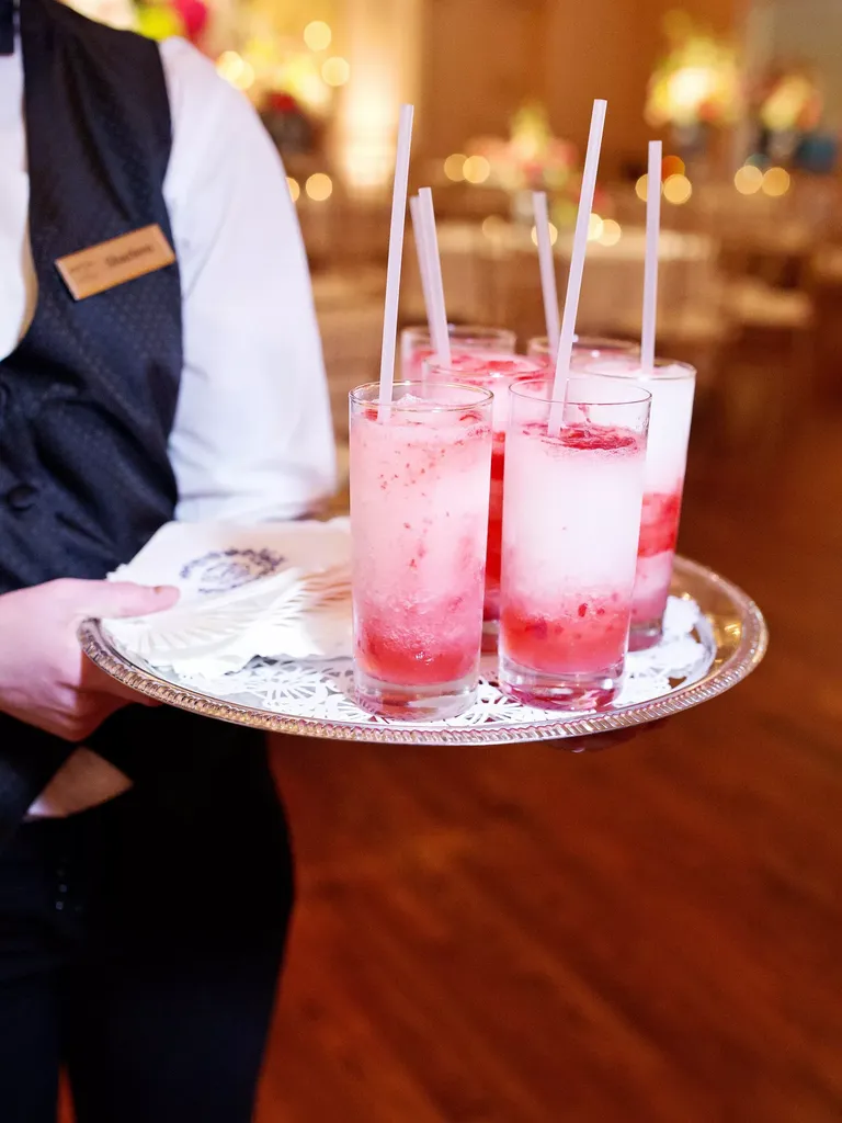 Frozen raspberry lemonade signature wedding drink idea