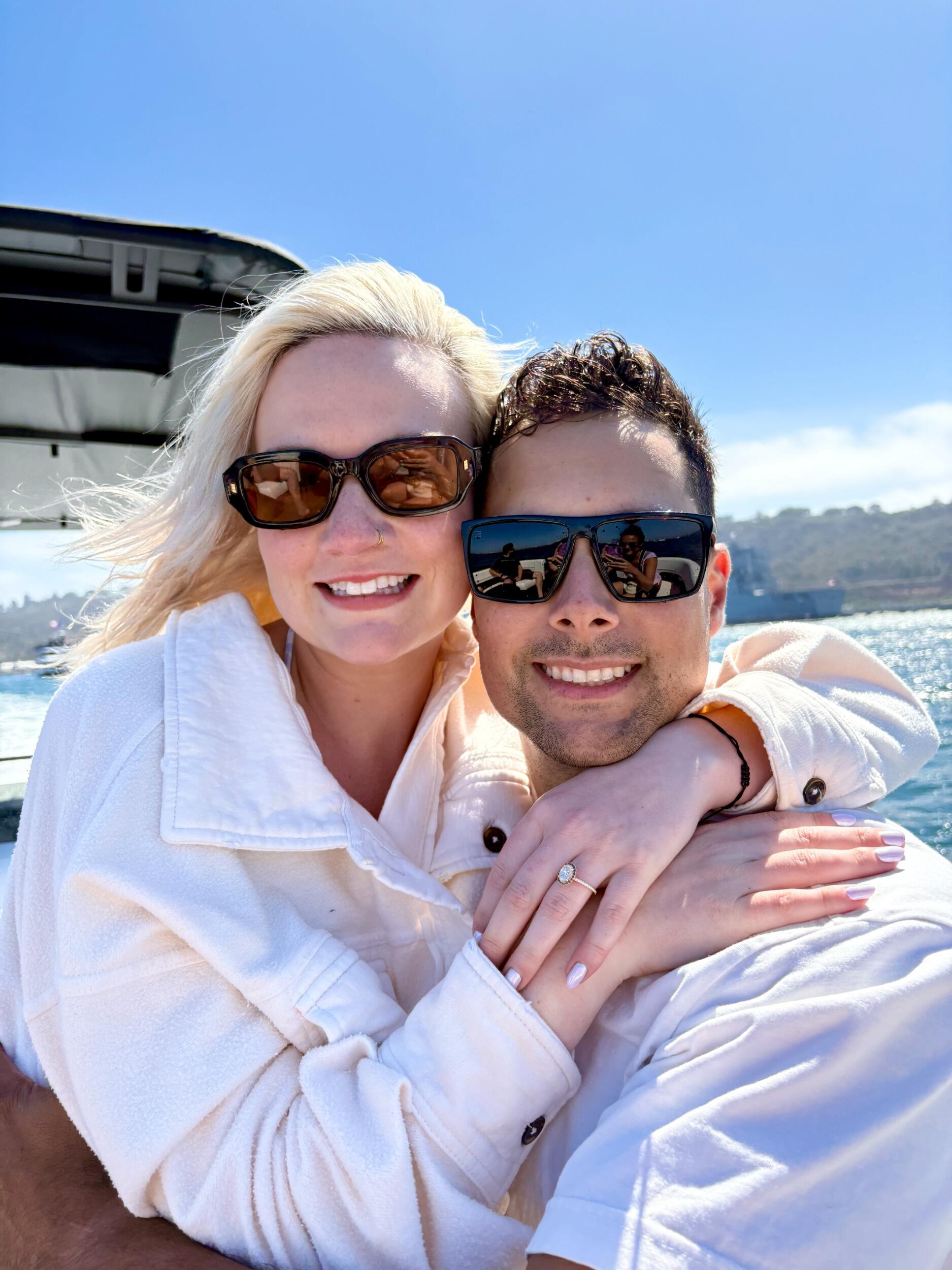 The day Kim and Issam got engaged! Kim said, "Yes" on a boat in San Diego to Issam with her best friends, originally in SD to celebrate an early birthday celebration, that turned into much more of a special time!