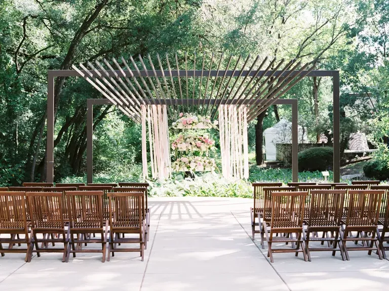 Outdoor ceremony space at UMLAUF Sculpture Garden & Museum wedding venue in Austin, Texas
