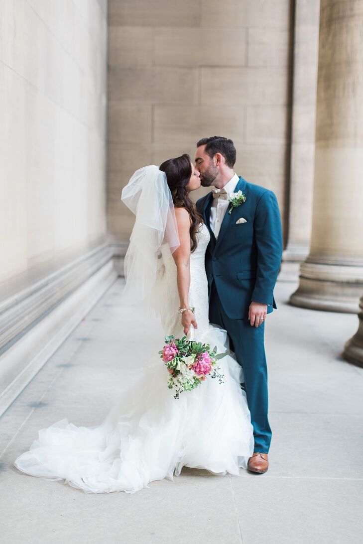 Brianna Freeman (31 and in marketing) and Eric Clements's (30 and in marketing) love story started at the University of Pittsburgh, so they wanted the