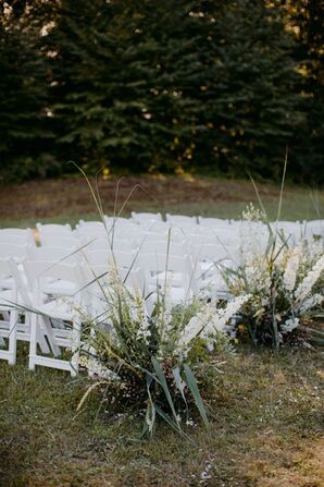 Aisle Decorations of Greenery Arrangements