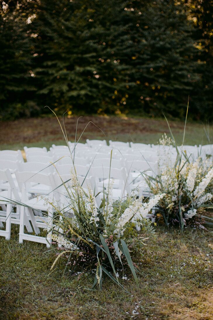 Aisle Decorations of Greenery Arrangements