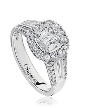Christopher Designs Glamorous Cushion Cut Engagement Ring