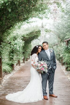 Bride and Groom Wedding Portraits at Serendipity Gardens in Oak Glen, California