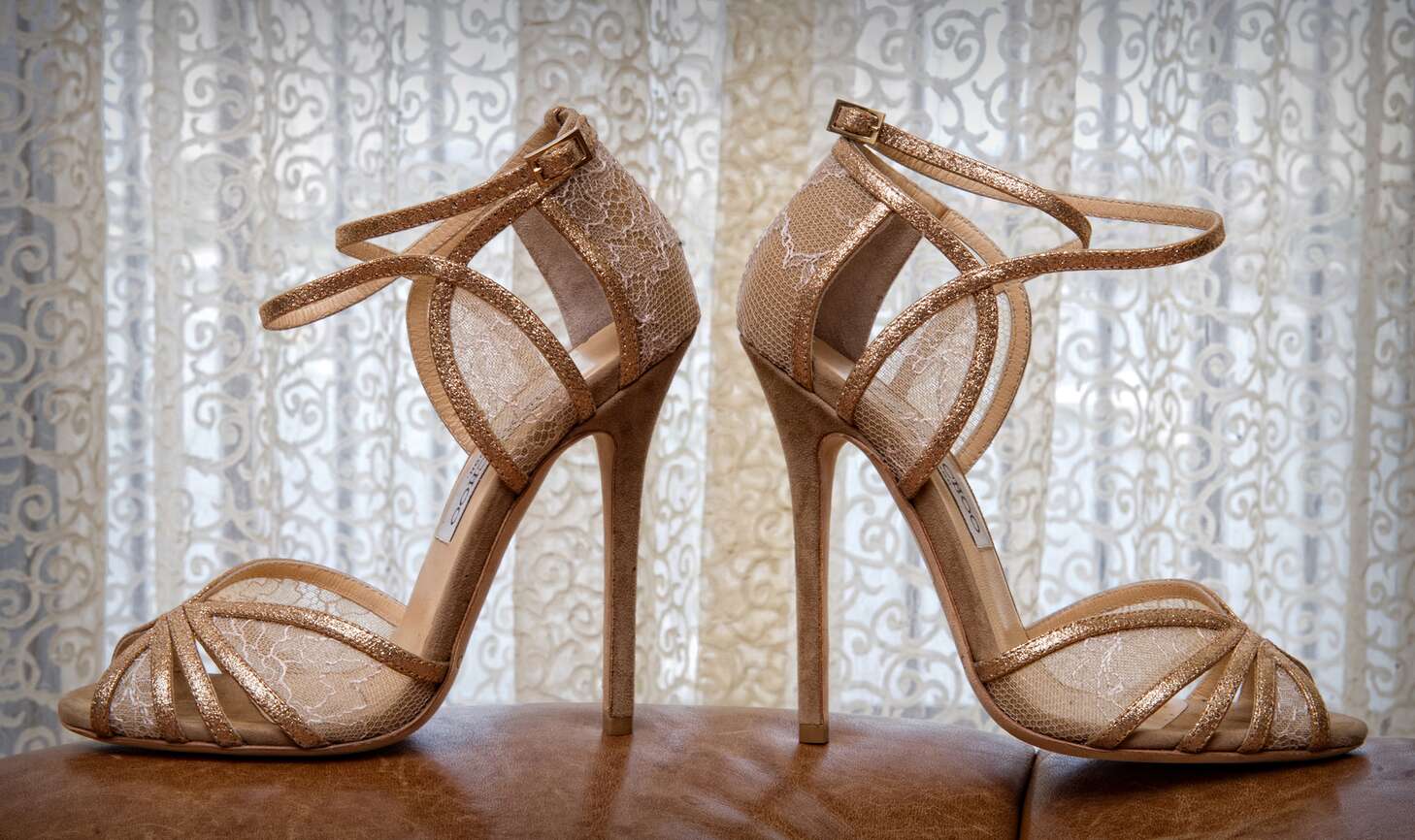 Photo of Gold jimmy choo bridal sandals