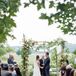 The Wedding Ceremony Took Place In the Bride's Childhood Home Backyard