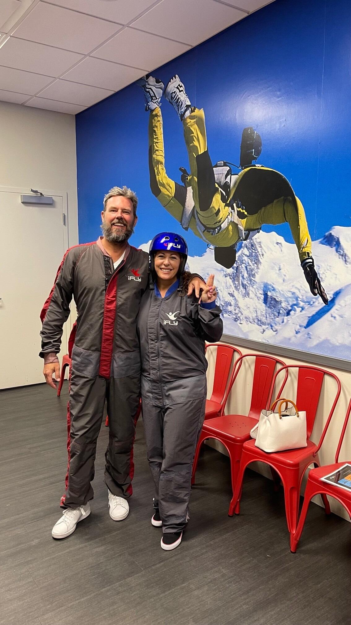 Five Years In and Still Flying: Five years later, we finally made it to iFly. The experience that was supposed to happen on our very first date became the perfect way to celebrate how far we’d come.

Floating, laughing, and flying mid air felt like a full circle moment. A reminder that sometimes dreams don’t arrive on your timeline, but they arrive right on time.

Also proof that when you build on friendship, trust, and a whole lot of adventure, you’re always flying even when you’re standing still.