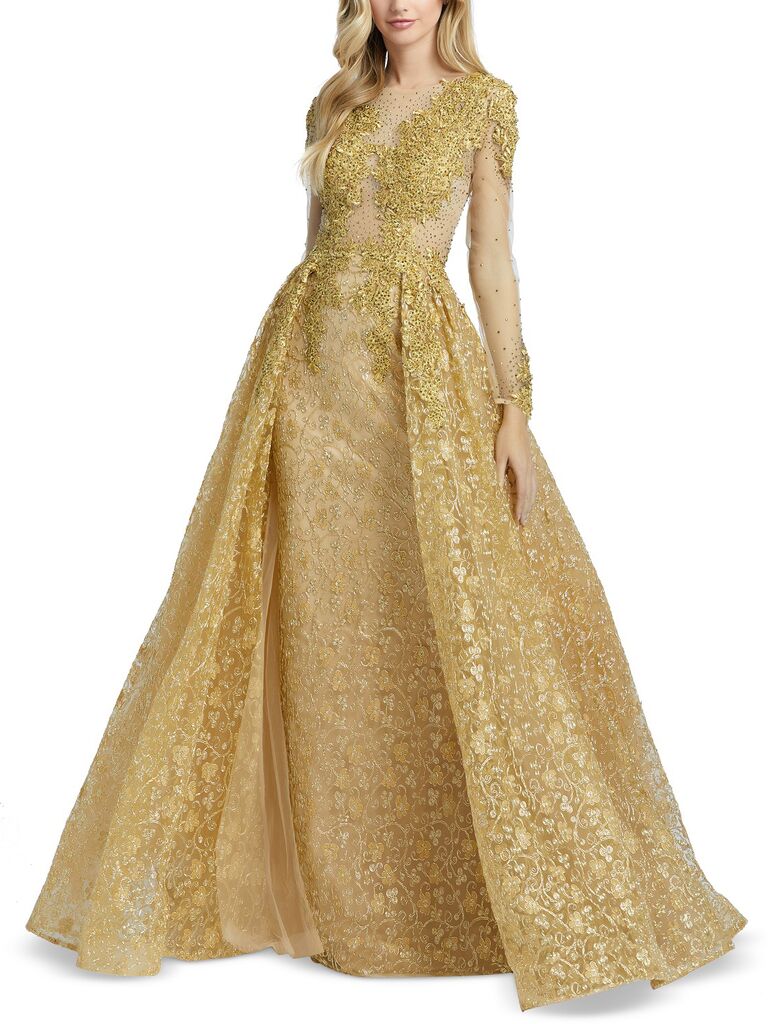 Mac Duggal lace and beaded Gown