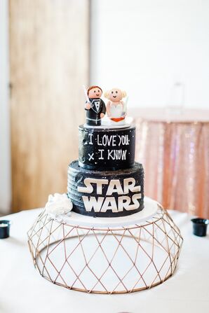 Black Star-Wars-Themed Groom's Cake