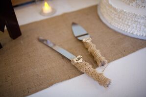 Burlap Cake Knife Set