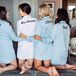 Bridesmaids Getting Ready in Custom Personalized Robes
