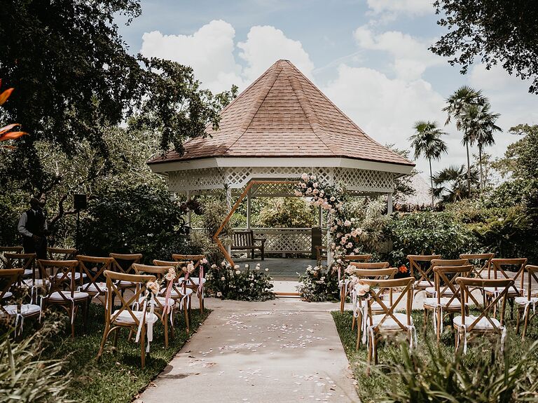 Outdoor ceremony space at Mounts Botanical Garden in Florida