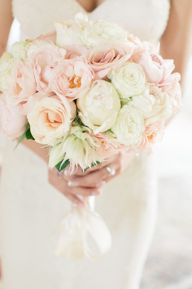 Romantic Blush Rose and Ranunculus Bouquet