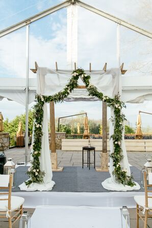Eucalyptus Garland-Accented Wedding Arbor