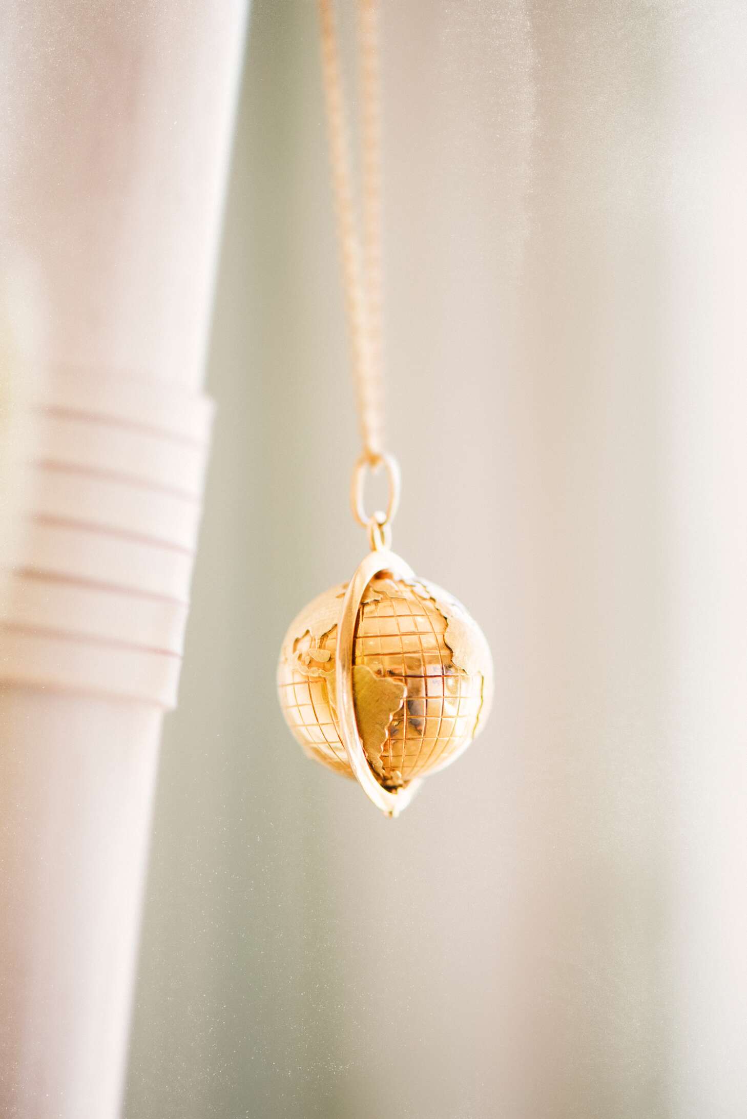 Gold Globe Pendant Necklace