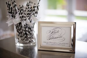 Black and White Striped Straws