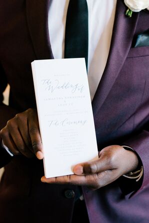 Programs for Wedding at Machine Shop in Minneapolis, Minnesota