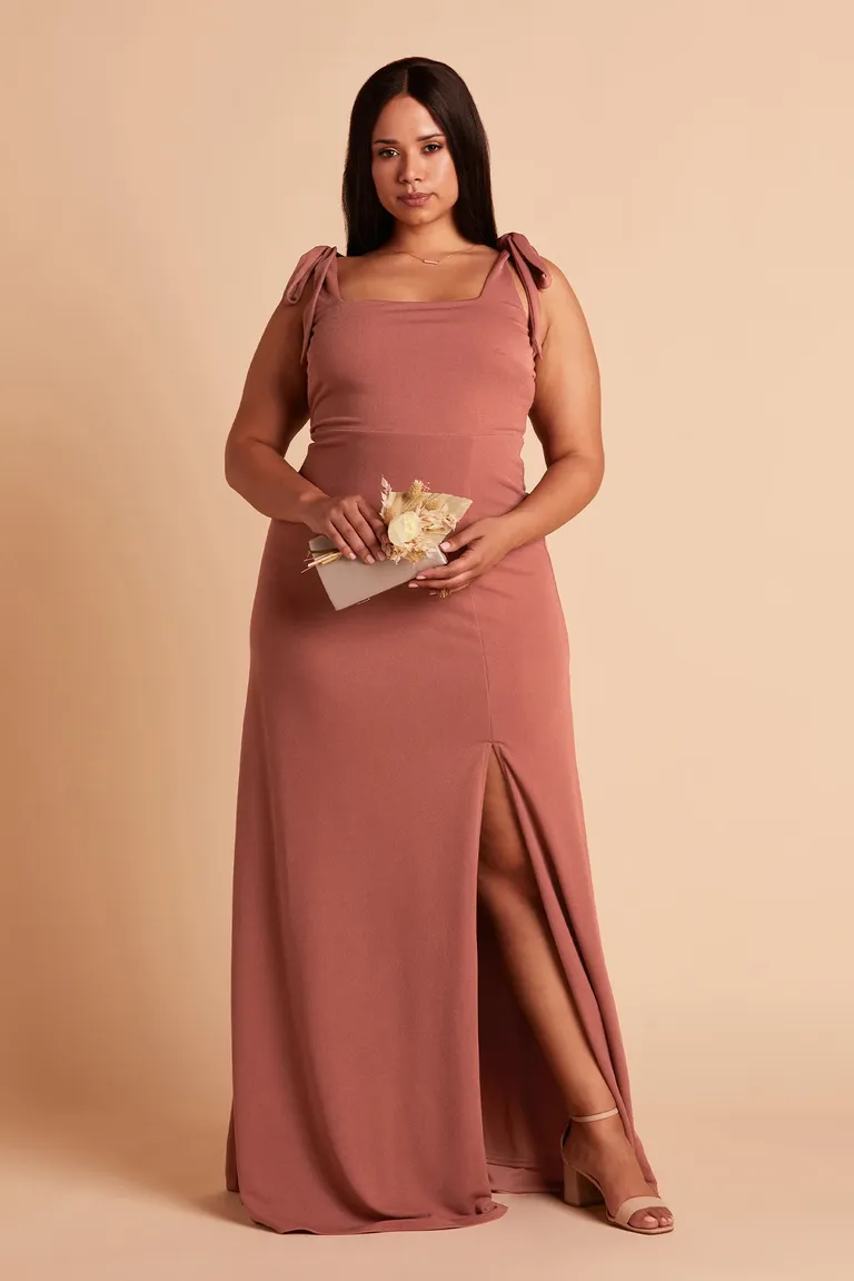 floor length convertible square neck dress