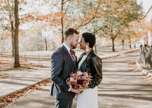 Newlyweds at the Charles River Museum of Industry and Innovation in Waltham, Massachusetts