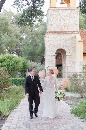 Bride and Groom at Camp Lucy in Drippings Springs