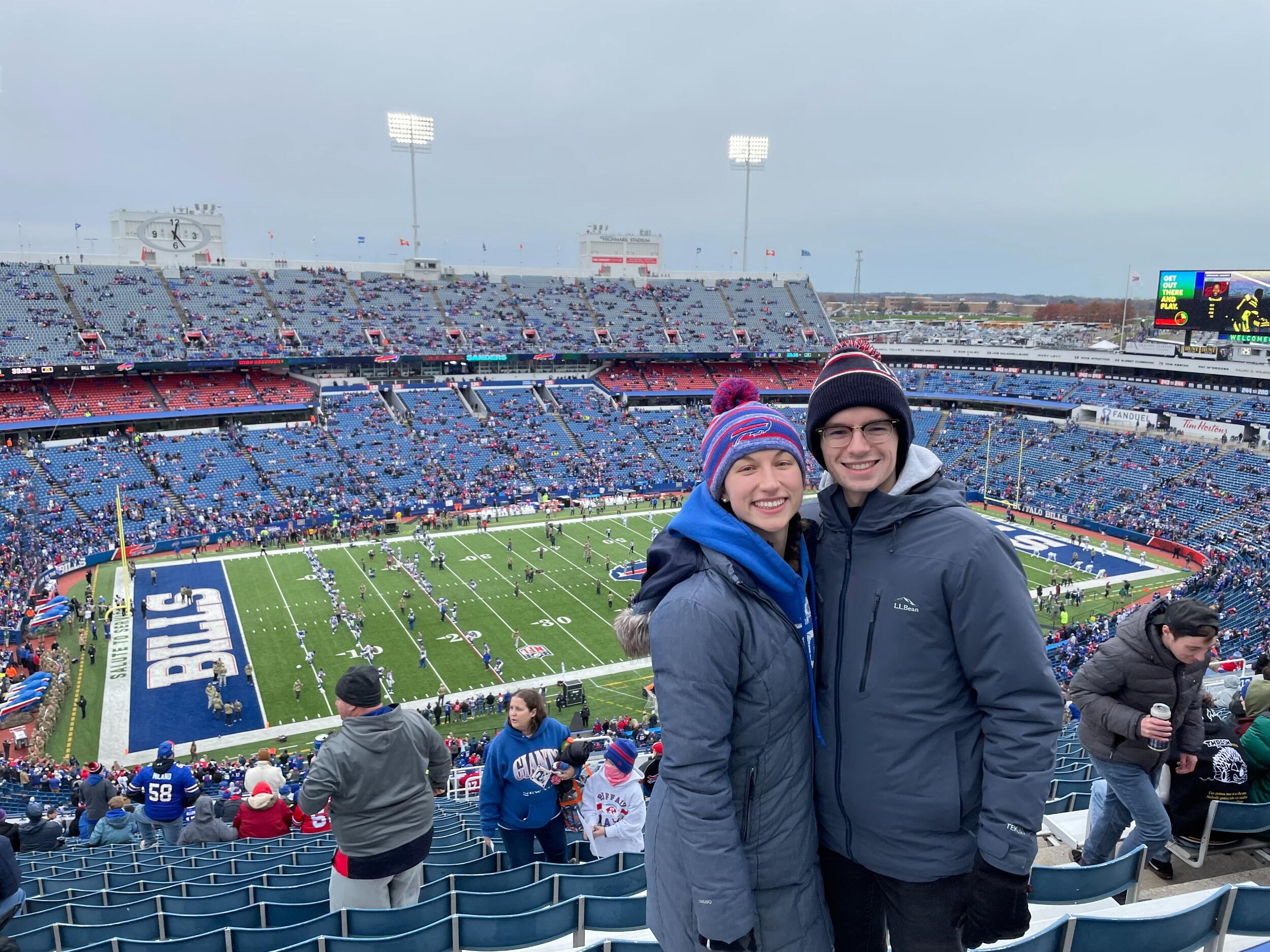 Embracing the Western, NY lifestyle at a Bills Game! (Yes...Will is a Patriots fan...we don't need a picture of that)