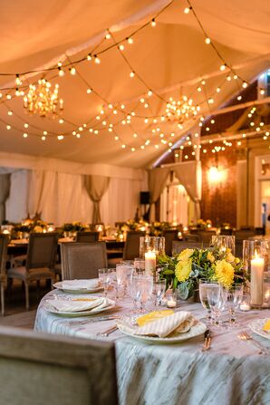 String Lighting at Tented Woodend Sanctuary Reception