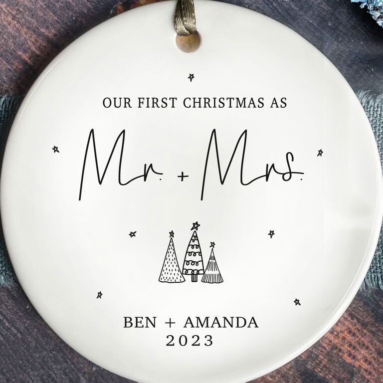 Our First Christmas As Mr. and Mrs. ornament gift