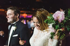 Lace Illusion-Neckline Wedding Dress