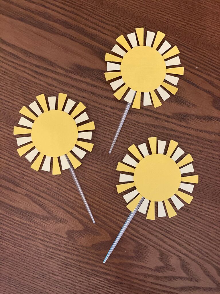 beach themed bridal shower sunshine dessert toppers