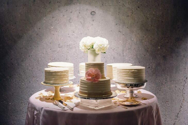 White Buttercream Single Tier Cake Display