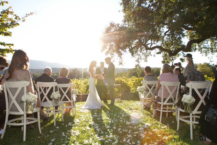 Intimate Outdoor Vineyard Wedding Ceremony