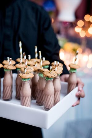 Mini Milkshakes at Wedding Reception