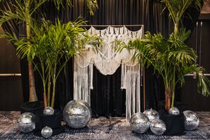 Bohemian Macrame Decor and Disco Balls
