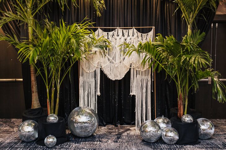 Bohemian Macrame Decor and Disco Balls