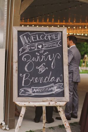 Rustic Chalkboard Welcome Sign