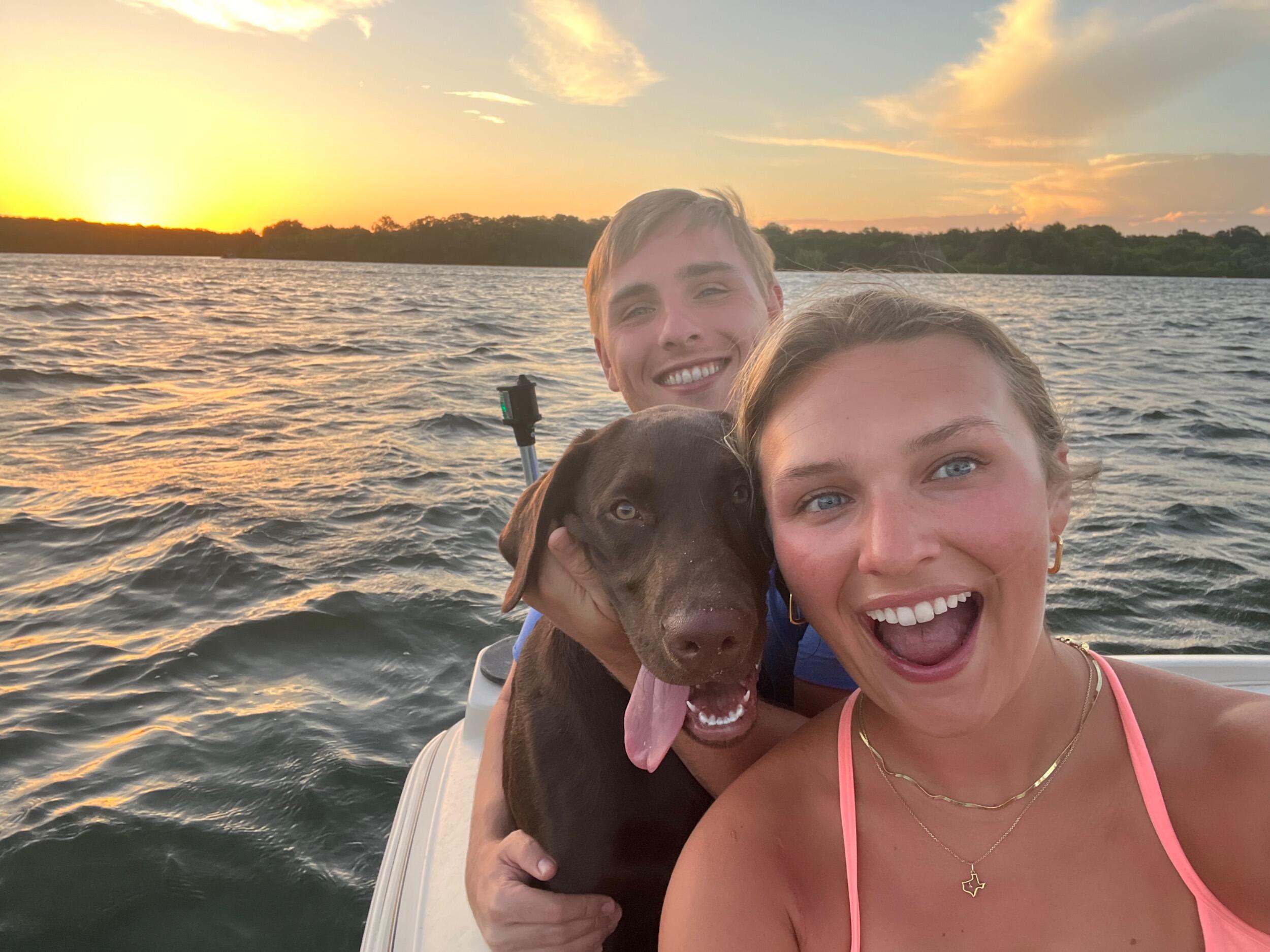 We LOVE lake weekends with Macrae’s family! And our chocolate lab (Hereford) probably loves them even more than we do.