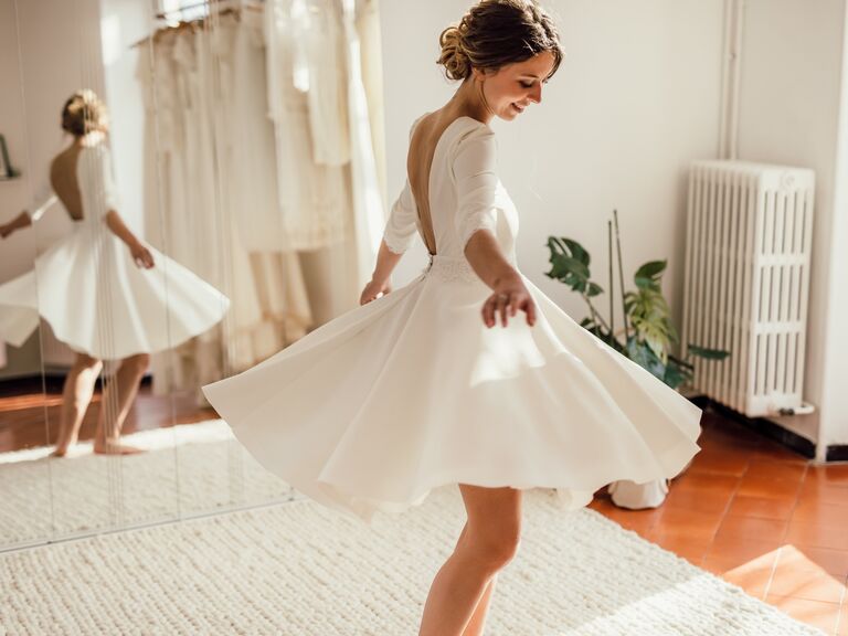Model wears a dress by French designer Camille Recolin. 