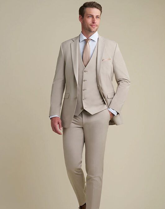 BLACKTIE SAVOY Tan Wedding Suit Champagne Tuxedo - 4