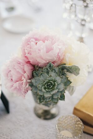 Flower Arrangements with Peonies and Succulents