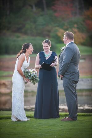 Yoana Baraschi V-Neck Lace Wedding Dress