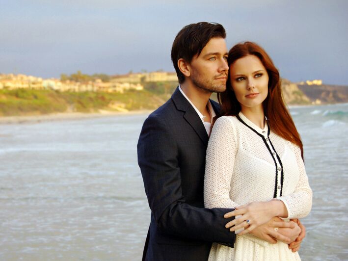 Alyssa Campanella and fiance Torrance Coomb celebrate their recent engagement 
