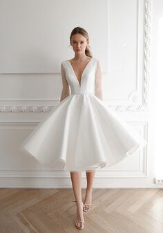 Olivia Bottega Sparkly Midi Wedding Dress Ramona A-Line Wedding Dress