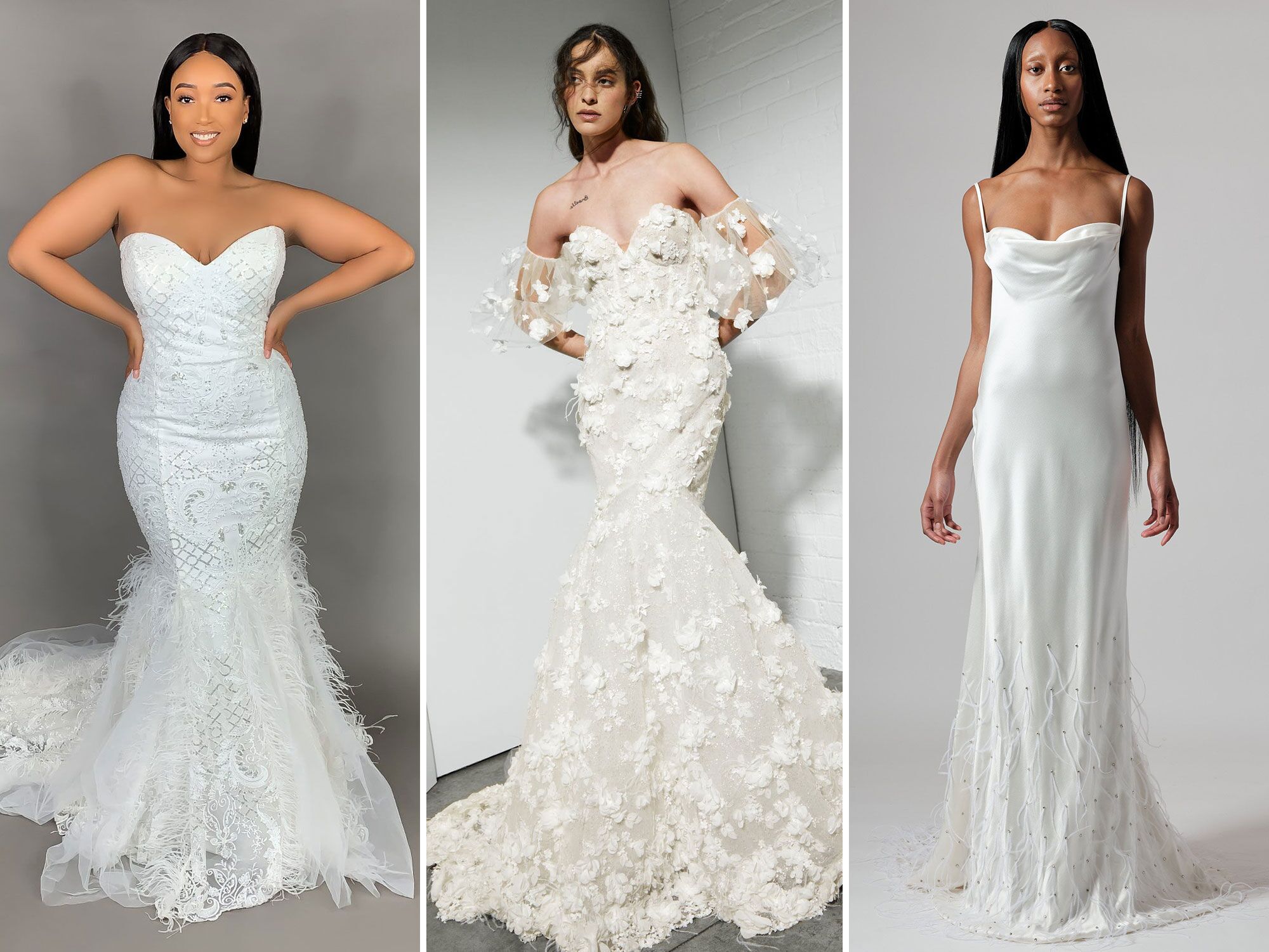 The 24 Best Feather Wedding Dresses of 2022