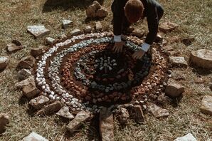 Mandala Rock Design at Wedding Ceremony