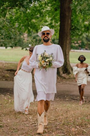 Wedding Party Processional at Prospect Park in Brooklyn