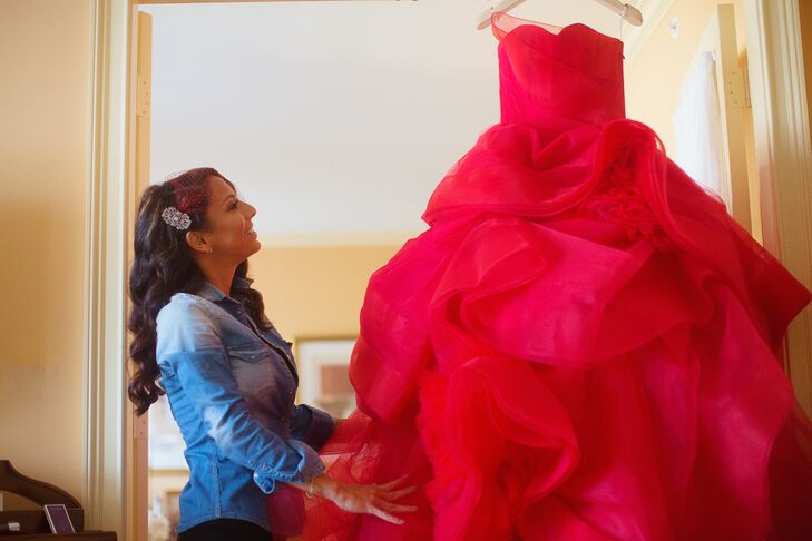 ‘My wedding dress was red and entirely unplanned. Once purchased, I decided to make it a surprise for the guests and the groom,” says Amina. “It was a unique choice and quite untraditional, that pretty much sums me up in a nutshell - a nonconformist.”