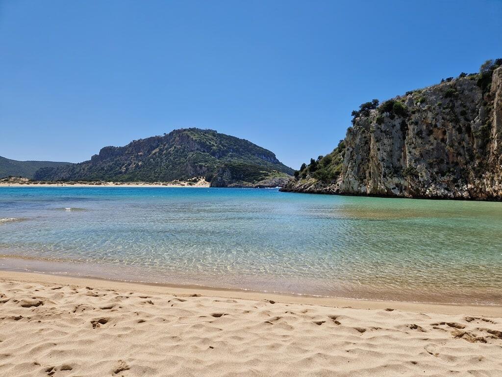 Picture of Voidokilia  Beach  and the Old Navarino Castle