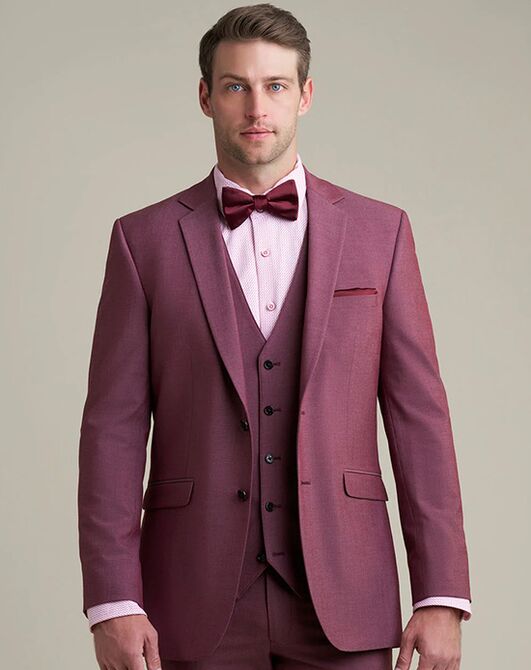 BLACKTIE SAVOY Burgundy Wedding Suit Red Tuxedo - 2