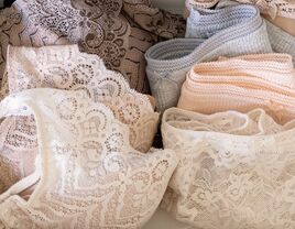 Lacy underwear folded neatly