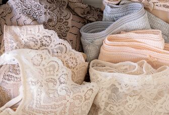 Lacy underwear folded neatly